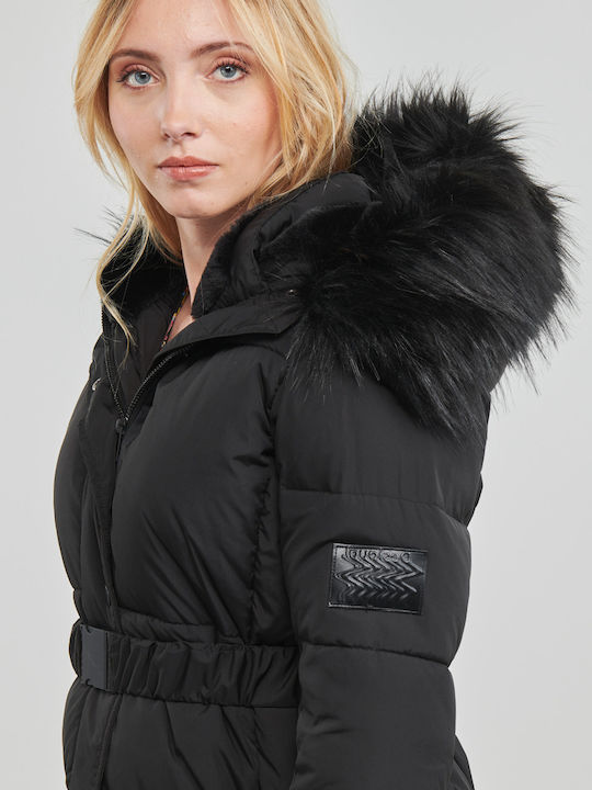 Noruega Women's Short Puffer Jacket for Winter Black