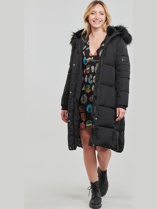 Noruega Women's Short Puffer Jacket for Winter Black