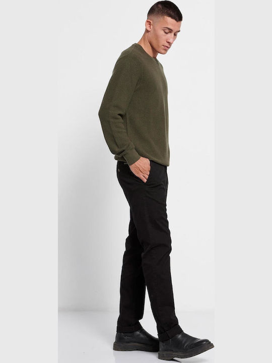 Hose Chino Elastisch Schwarz