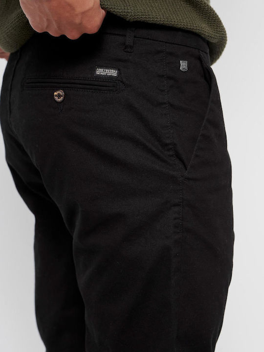 Hose Chino Elastisch Schwarz