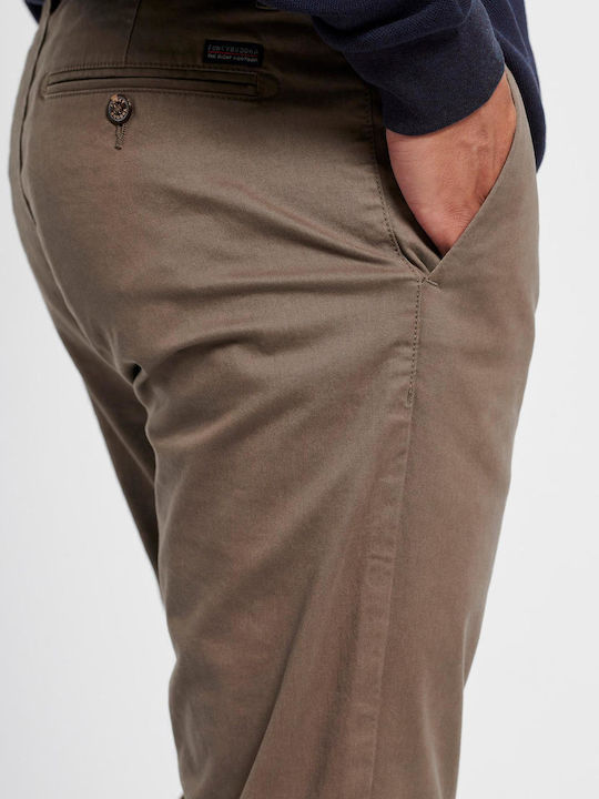 Hose Chino Elastisch in Normaler Passform Dusty Brown
