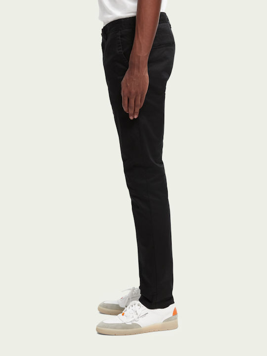 Mott Pantalon Chino Elastic În Fit Slim Negru