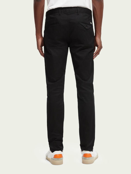 Mott Pantalon Chino Elastic În Fit Slim Negru