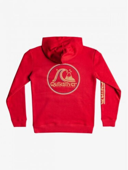 Quiksilver Kinder Sweatshirt mit Kapuze und Taschen Rot