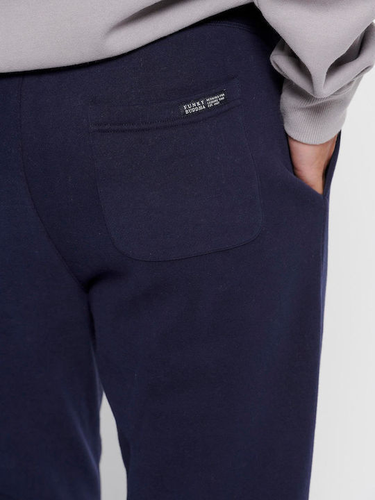 Sweatpants with Elastic Navy Blue