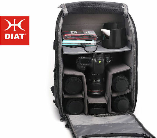 DIAT 250 USB Interface Τσάντα Πλάτης Φωτογραφικής Μηχανής Μπλε