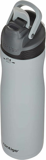 Contigo Autoseal Chill Glas Thermosflasche Rostfreier Stahl BPA Frei 720ml Gray mit Mundstück
