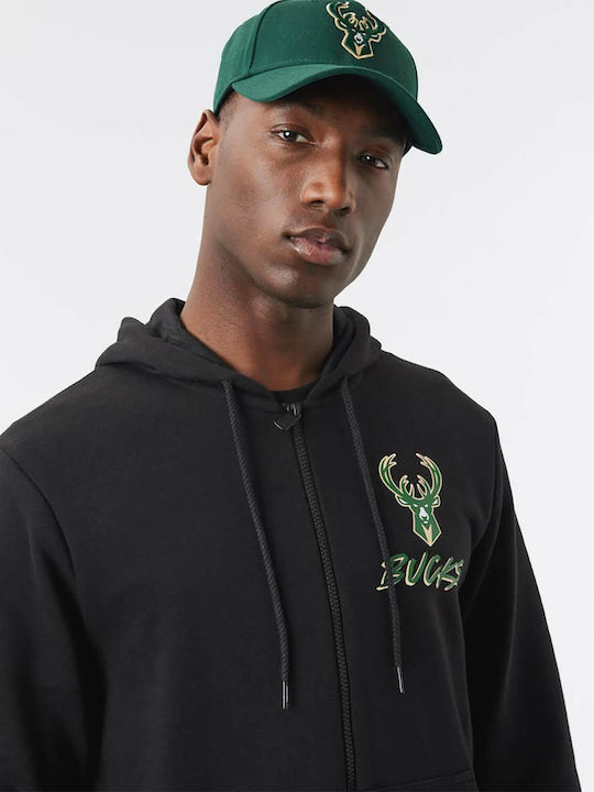 New Era Milwaukee Bucks NBA Sweatshirt with Hood Black 60284687