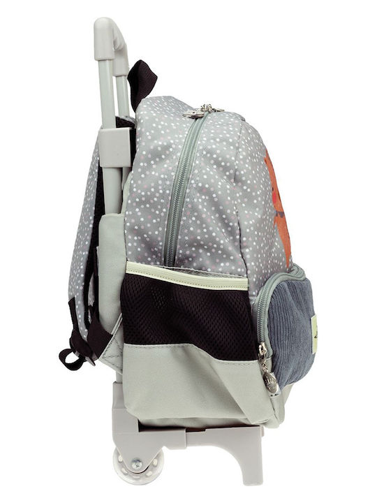 Hallmark School Bag Trolley Elementary, Elementary Gray with Water Bottle Holder 12Liters