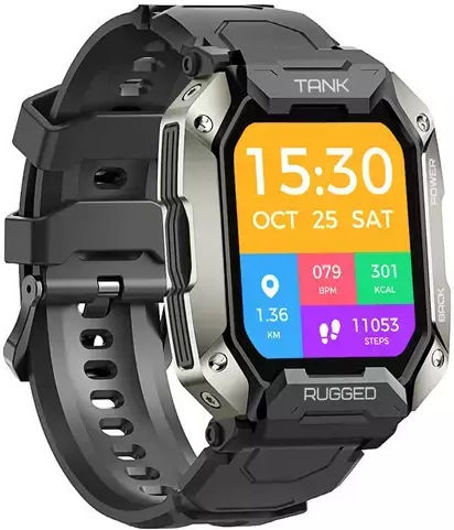 Kospet Tank M1 Pro 43mm Wasserdicht Smartwatch mit Pulsmesser (Schwarz)