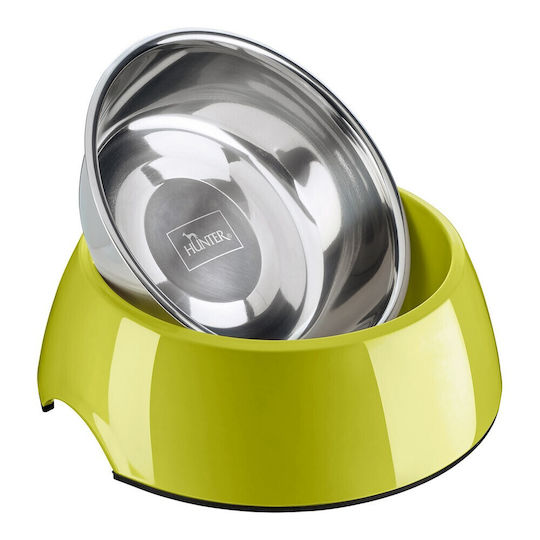 Hunter Ανοξείδωτο Μπολ Φαγητού για Σκύλο 700ml 22cm σε Πράσινο Χρώμα