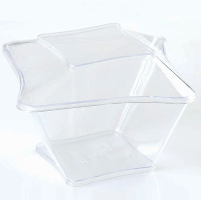 Set 50 Plastic Bowl with Capacity 120ml Transparent