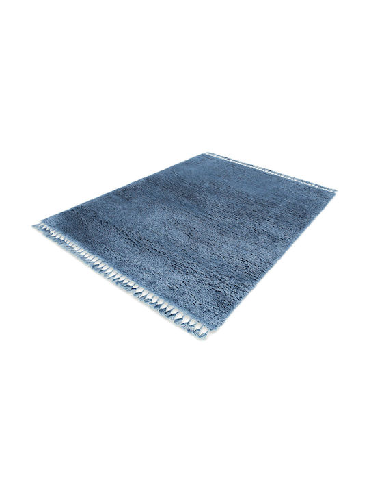 Tzikas Carpets 80067-032 Teppich Rechteckig mit Fransen Blau