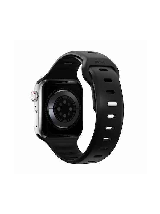 Nomad Slim Sport Curea Silicon cu Pin Negru (Apple Watch 42/44/45mm - Ceas Apple 42/44/45mm) NM01143185