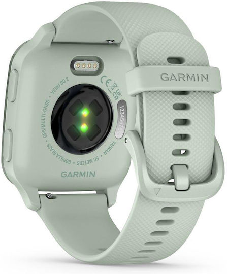 Garmin Venu Sq 2 Aluminium 40mm Waterproof Smartwatch with Heart Rate Monitor (Metallic Mint Aluminium Bezel with Cool Mint Case and Silicone Band)