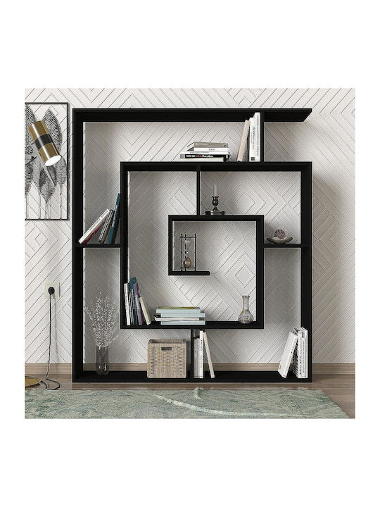 Bibliotecă Ithaki Negru 125x22x130cm