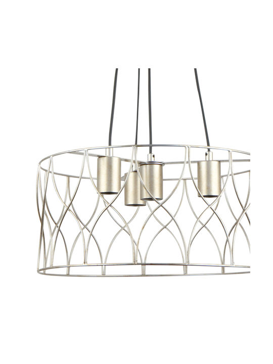 Ravenna Zina Pendant Chandelier for 4 Bulbs E27 Silver