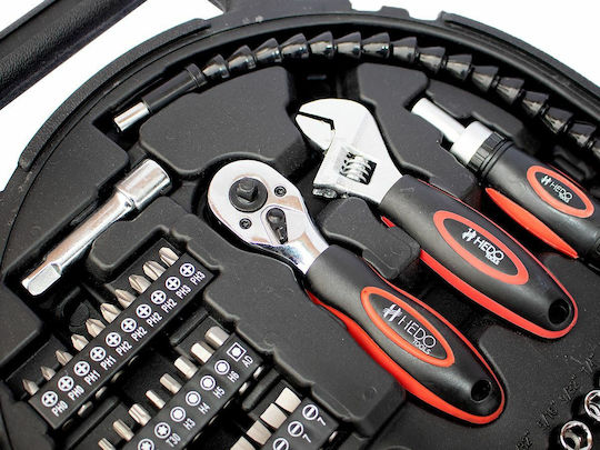 HedoTools Ratchet and Socket Set 64 Pieces