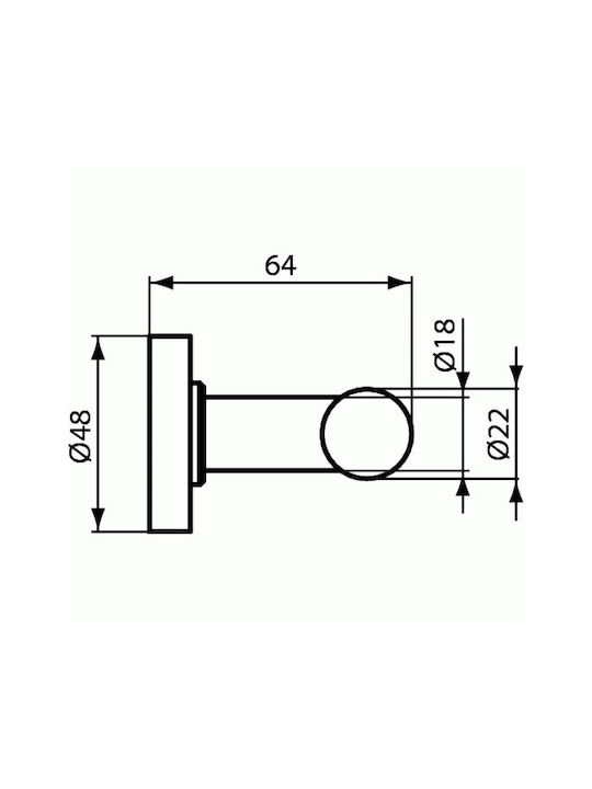 Ideal Standard Iom Άγκιστρο Μπάνιου Διπλό με Βίδες Ασημί