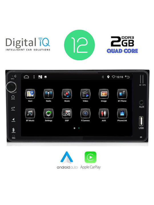 Digital IQ Car-Audiosystem für Toyota RAV 4 / Celica / Yaris / Umkehr / Hilux / Stadtkreuzer Subaru Trezia 1999-2009 (Bluetooth/USB/AUX/WiFi/GPS/Apple-Carplay/Android-Auto) mit Touchscreen 7"