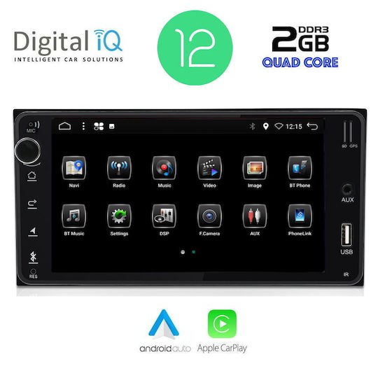 Digital IQ Ηχοσύστημα Αυτοκινήτου για Toyota RAV 4 / Celica / Yaris / Verso / Hilux / Urban Cruiser Subaru Trezia 1999-2009 (Bluetooth/USB/AUX/WiFi/GPS/Apple-Carplay/Android-Auto/CD) με Οθόνη Αφής 7"