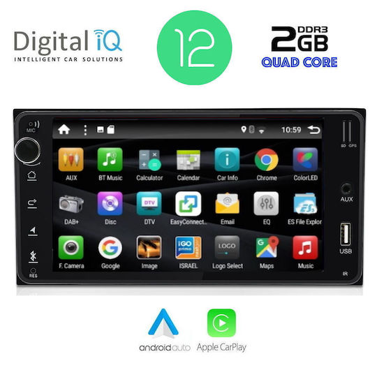 Digital IQ Ηχοσύστημα Αυτοκινήτου για Toyota RAV 4 / Celica / Yaris / Verso / Hilux / Urban Cruiser Subaru Trezia 1999-2009 (Bluetooth/USB/AUX/WiFi/GPS/Apple-Carplay/Android-Auto/CD) με Οθόνη Αφής 7"