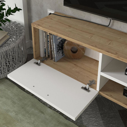Keros Living Room TV Unit Natural L150xW30xH132cm