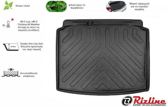Rizline Trunk Mat Tray Type for Skoda Rapid 2013 Black