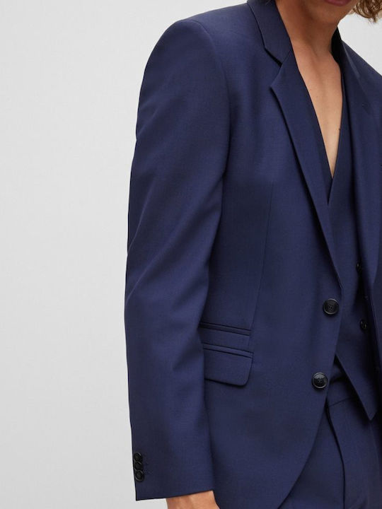 Arti/hesten222 Men's Winter Suit with Vest Slim Fit Blue
