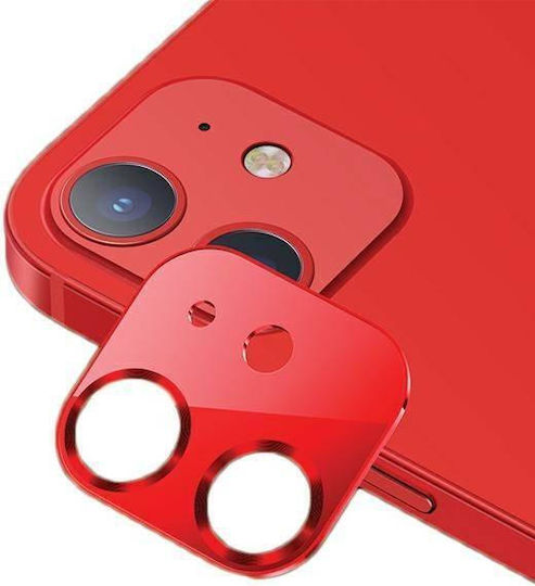 Usams Protecție Cameră Tempered Glass Metal Red pentru iPhone 12 BH703JTT03