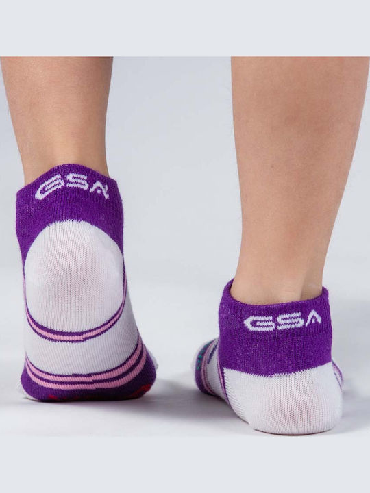 GSA Athletic Kids' Ankle Socks Purple 6 Pairs