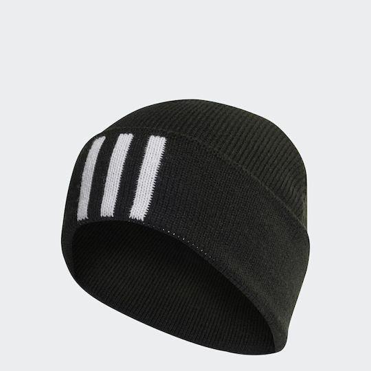 Stripes Beanie Masculin Căciulă Tricotat în culoarea Negru