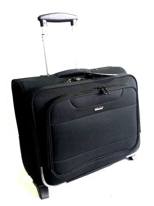 Diplomat ZC6019 Cabin Travel Suitcase Fabric Black with 2 Wheels Height 46cm 6019-45