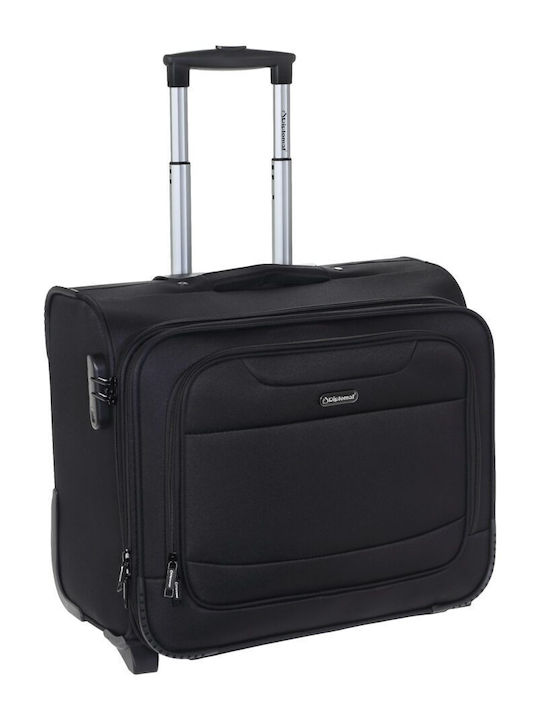 Diplomat ZC6019 Cabin Travel Suitcase Fabric Black with 2 Wheels Height 46cm 6019-45