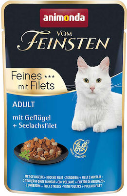 Animonda Vom Feinsten Nasses Katzenfutter für Katze in Beutel mit Huhn und Fisch 85gr 83061