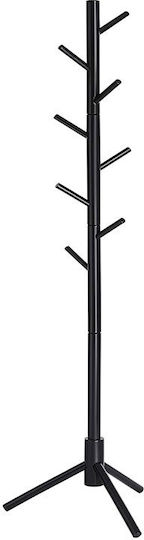 Vasagle Wooden Coat Rack Black 47x47x175cm