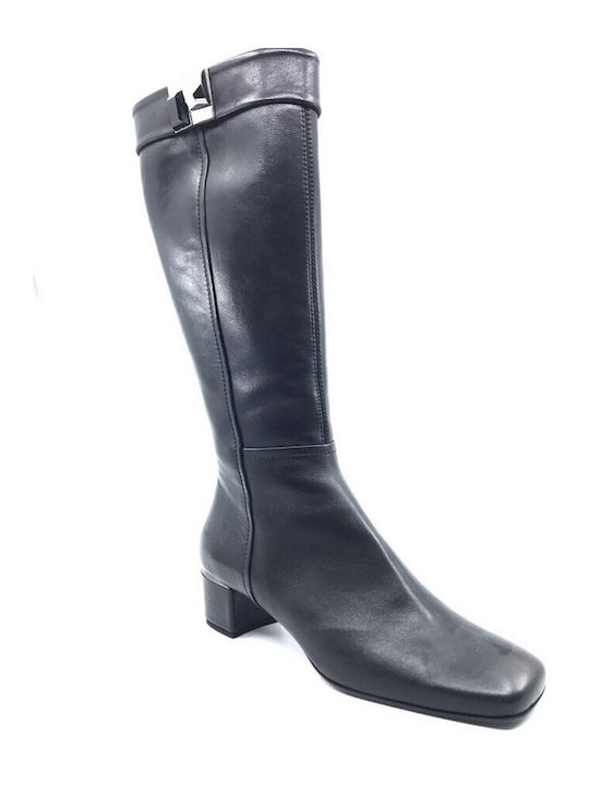 Vavoulas Damen Lederstiefel Größe 44 in Schwarzfarbe