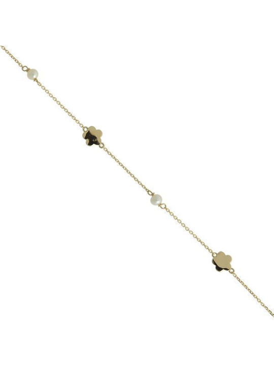 14K gold bracelet with pearls K14.21057