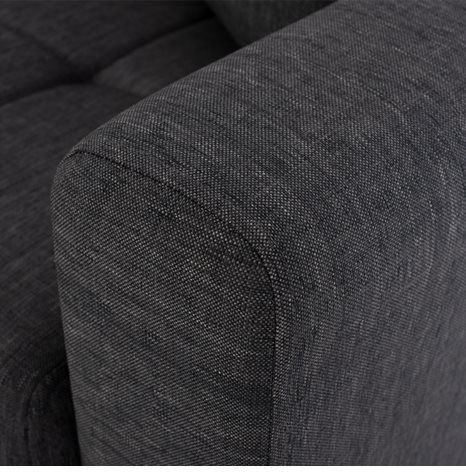 Hema Двуместен Диван Спалня Текстил Сив 190x84x88см.