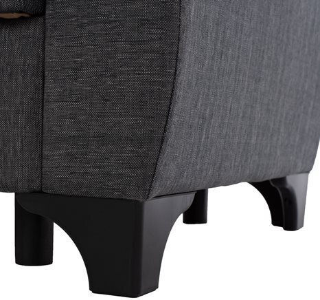 Hema Двуместен Диван Спалня Текстил Сив 190x84x88см.