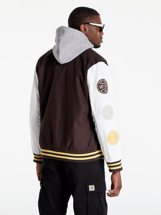 New Era Heritage Varsity Herren Jacke Bomber Braun