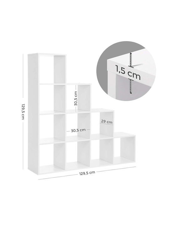Bibliotecă Alb 129.5x29x129.5cm