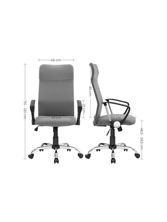 Office Chair with Fixed Arms Gray Songmics