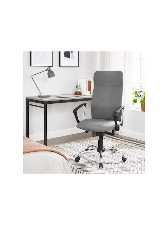 Office Chair with Fixed Arms Gray Songmics