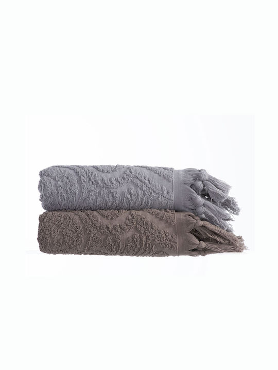 Nef-Nef Homeware Facecloth Ashley 031445 50x90cm. Grey Weight 550gr/m²