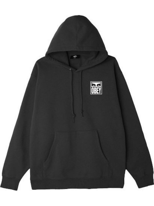 Herren Sweatshirt mit Kapuze Schwarz