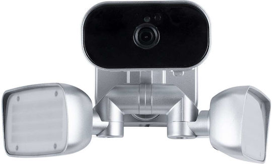 GloboStar 86044 IP Surveillance Camera Wi-Fi Full HD 1080p Waterproof Battery Powered with Two-Way Communication Silver