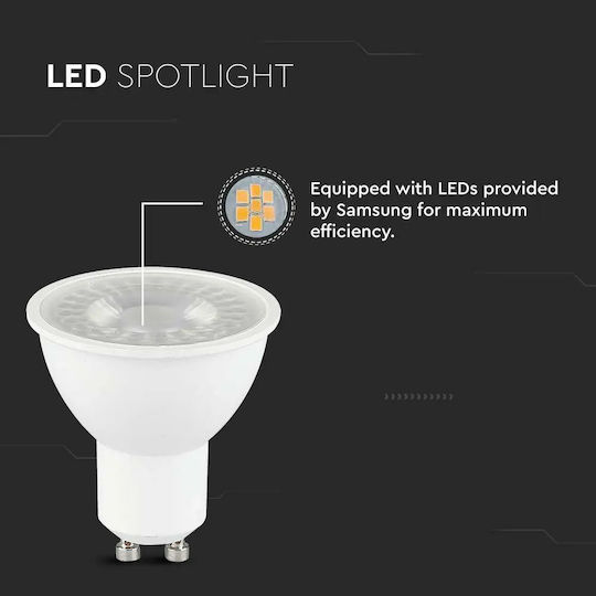 V-TAC LED Bulb 7.5W for Socket GU10 and Shape MR16 Cool White 610lm