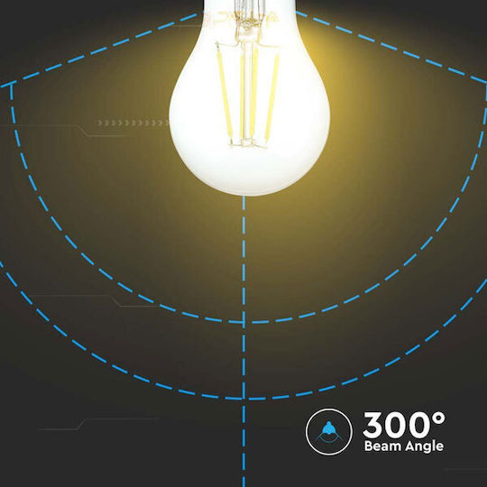 V-TAC LED Bulb 6W 105mm for Socket E27 and Shape A60 Natural White 600lm
