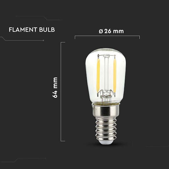 V-TAC LED крушка 2W за фасунга E14 и форма ST26 Хладно бяло 200лм